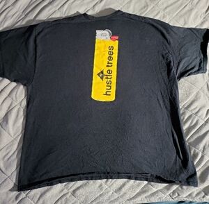Black T-Shirt for Men - LRG -  HUSTLE TREES ON LIGHTER ON BACK OF THE T.